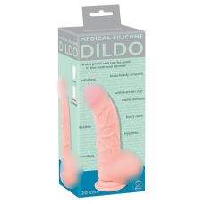 Реалістичний фалоімітатор із присоскою тілесного кольору Medical Silicone