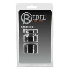 Набор фиксаторов для мошонки черного цвета Rebel Stretching Kit 3 штуки