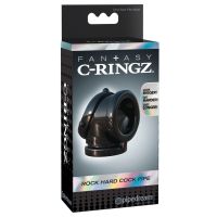 Подвійне ерекційне кільце на член чорного кольору Fantasy C Ringz