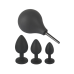 Набір для сексу анальний душ + 3 анальні пробки чорного кольору Black Velvets Anal Kit Набір для сексу анальний душ + 3 анальні пробки чорного кольору Black Velvets Anal Kit