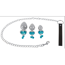 Набір із 3 пробок із повідцем сріблястого кольору You2Toys розмір S/M/L