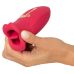 Вібратор з м'якими рухомими губками та вібромовкою для стимуляції клітора та сосків червоного кольору Cottelli Collection Oral Fun
