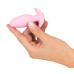 Анальна вібропробка рожева Soft Silicone Vibrating Mini Butt Plug