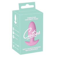 Анальная вибропробка розовая Soft Silicone Vibrating Mini Butt Plug 