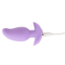 Анальная вибропробка фиолетовая Soft Silicone Vibrating Mini Butt Plug 