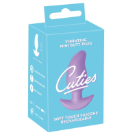 Анальная вибропробка фиолетовая Soft Silicone Vibrating Mini Butt Plug 