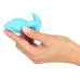 Анальная вибропробка синяя Soft Silicone Vibrating Mini Butt Plug 