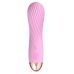 Вибропуля ребристая для клитора розового цвета Soft Silicone Cuties Mini Vibrator