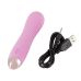 Вибропуля ребристая для клитора розового цвета Soft Silicone Cuties Mini Vibrator