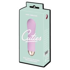 Вибропуля ребристая для клитора розового цвета Soft Silicone Cuties Mini Vibrator