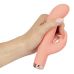Вібратор для точки G та з відростком для клітора персикового кольору Soft Silicone Mini Rabbit Vibrator Вібратор для точки G та з відростком для клітора персикового кольору Soft Silicone Mini Rabbit Vibrator