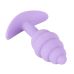 Анальна пробка ребриста фіолетового кольору Soft Silicone Mini Butt Plug Анальна пробка ребриста фіолетового кольору Soft Silicone Mini Butt Plug