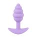 Анальна пробка ребриста фіолетового кольору Soft Silicone Mini Butt Plug Анальна пробка ребриста фіолетового кольору Soft Silicone Mini Butt Plug