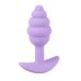 Анальна пробка ребриста фіолетового кольору Soft Silicone Mini Butt Plug Анальна пробка ребриста фіолетового кольору Soft Silicone Mini Butt Plug