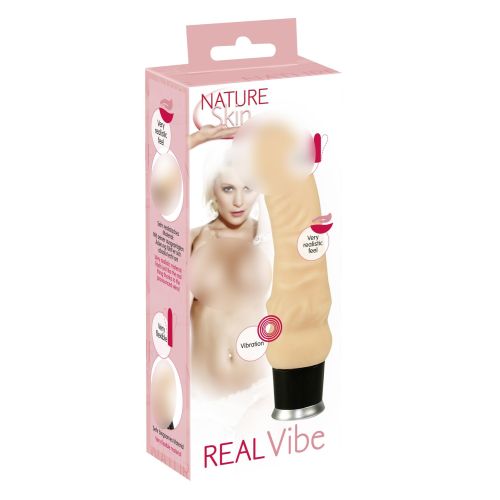 Реалістичний вагінальний вібратор Nature Skin Real Vibe тілесний