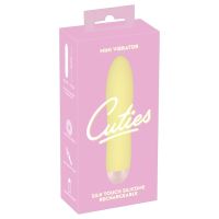 Міні вібратор для стимуляції клітора жовтого кольору Soft Silicone Cuties