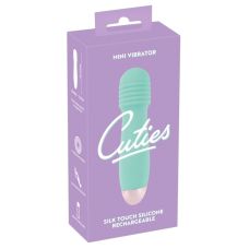 Вібростимулятор із незвичайною структурою салатового кольору Soft Silicone Cuties Mini Vibrator
