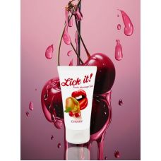 Оральный веганский лубрикант со вкусом и ароматом вишни Lick It! 50 мл
