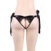Трусики с открытым доступом кружевные черного цвета Star Night размер XS-S