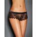 Мереживні трусики з вирізом ззаду та атласним бантом чорні Star Night розміри XS-S