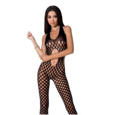 Бодістокінг у велику сітку з вирізом на животі чорного кольору Passion модель BS065 розміри S M L