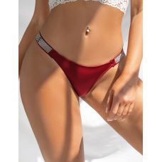Стринги зі стразами на поясі бордові Star Night LOVE розміри XS-S