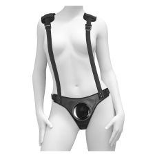 Трусики для страпона с подтяжками черные Pipedream Body Dock 