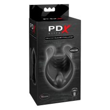 Мастурбатор нереалістичний для чоловіків із віброкулею чорний Pipedream PDX Elite