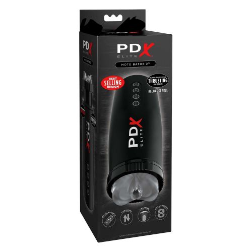 Мастурбатор у колбі Вагіна з вібрацією та всмоктуванням прозорий Pipedream PDX Elite