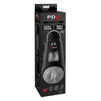 Автоматический мастурбатор вагина в колбе на присоске с голосом черная Pipedream PDX