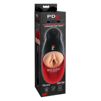 Мастурбатор вагін у колбі з вібрацією бежева Pipedream PDX Elite Fuck-O-Matic