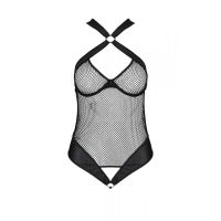 Боди с халтером и графическим узором черный Passion Amanda размеры S M