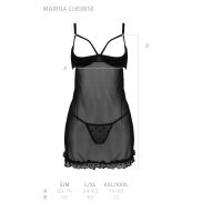 Пеньюар со стрингами черного цвета Passion Marina размеры S M