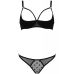 Комплект женского белья с открытым бюстом черный Passion Marina размеры S M 
