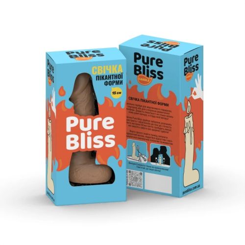 Свеча в пикантной форме члена коричневая Pure Bliss BIG длина 150 мм Свеча в пикантной форме члена коричневая Pure Bliss BIG длина 150 мм