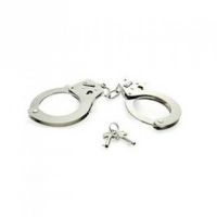 Наручники БДСМ металлические серебристого цвета Pipedream FF Ddesigner cuffs silver