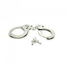 Наручники БДСМ металлические серебристого цвета Pipedream FF Ddesigner cuffs silver