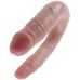 Двухсторонний фаллоимитатор реалистичный бежевого цвета Pipedream King Cock Double Trouble Flesh размер Small