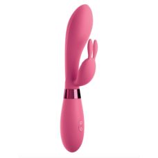 Вибратор с отростком для клитора розового цвета Pipedream OMG Selfie Silicone Vibrator