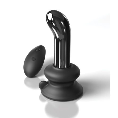 Вибратор для точки G стеклянный с силиконовой присоской и пультом ДУ  черного цвета Pipedream Icicles No 84 with Rechargeable Vibrator & Remote Вибратор для точки G стеклянный с силиконовой присоской и пультом ДУ  черного цвета Pipedream Icicles No 84 with Rechargeable Vibrator & Remote