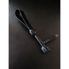 Шлепалка ремень БДСМ ручной работы натуральная кожа черный Candy Hero 