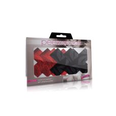 Пестиси у вигляді хрестиків Поцілунок чорні та червоні 2 пари в комплекті