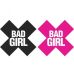 Пестисы с надписью Bad Girl черные и розовые Foxshow 2 пары Пестисы с надписью Bad Girl черные и розовые Foxshow 2 пары