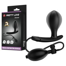 Анальная пробка с накачкой черная Lybaile Pretty Love Drake
