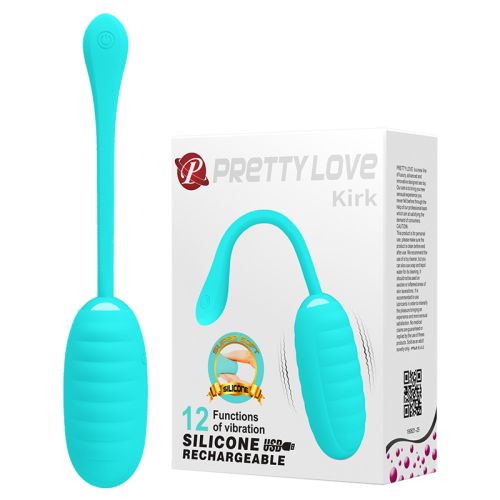 Виброяйцо вагинальное силиконовое голубое LYBAILE Pretty Love Kirk 