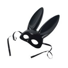 Маска кролика на зав'язках для рольових ігор чорна Roomfun