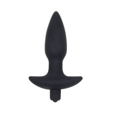 Анальный вибратор в виде пробки черный силиконовый XESE PM-14-10