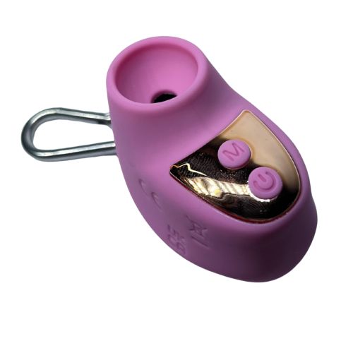 Брелок-вакуумный вибратор для клитора розовый Passion Play