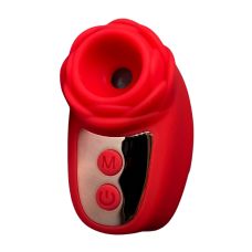 Вибратор на палец Розочка для клитора с вакуумной стимуляцией красный Passion Play