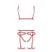 Еротичний комплект MAGALI SET WITH OPEN bra red L / XL Passion Еротичний комплект MAGALI SET WITH OPEN bra red L / XL Passion